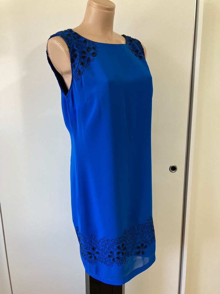 Saks Mavi Fistolu Elbise - Görsel 2