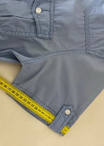 Kısa Kollu Mavi renkli Erkek Gömlek - Görsel 10