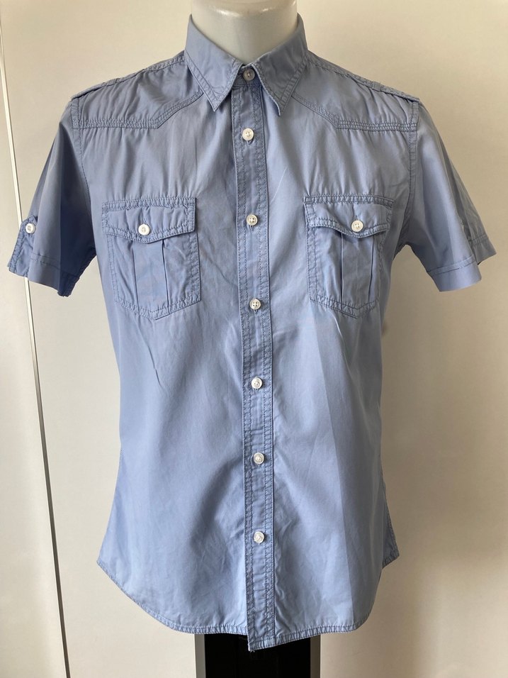 Kısa Kollu Mavi renkli Erkek Gömlek - Görsel 2