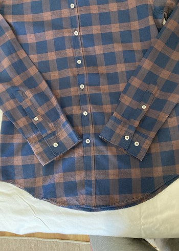 Erkek Kahverengi Kareli Gömlek - Görsel 6