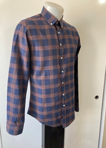 Erkek Kahverengi Kareli Gömlek - Görsel 3