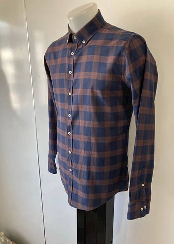 Erkek Kahverengi Kareli Gömlek - Görsel 4