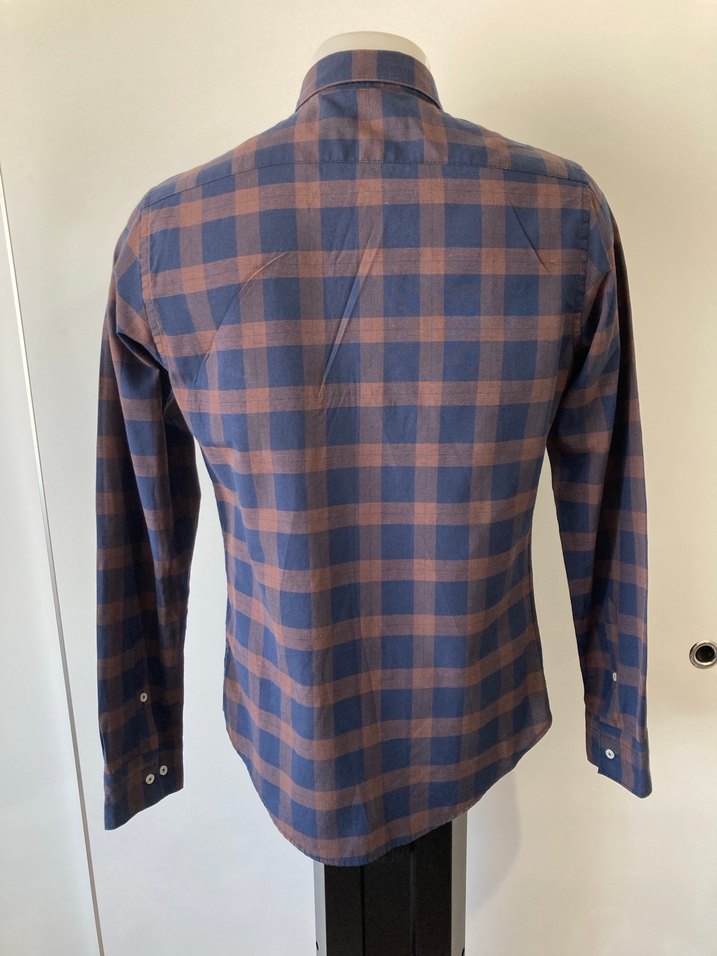 Erkek Kahverengi Kareli Gömlek - Görsel 5