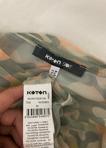 Kadın Kamuflaj Desenli Uzun Kollu Crop Top - Görsel 7