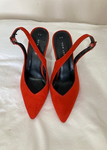 Nar Çiçeği Süet Tokalı Stiletto - Görsel 3