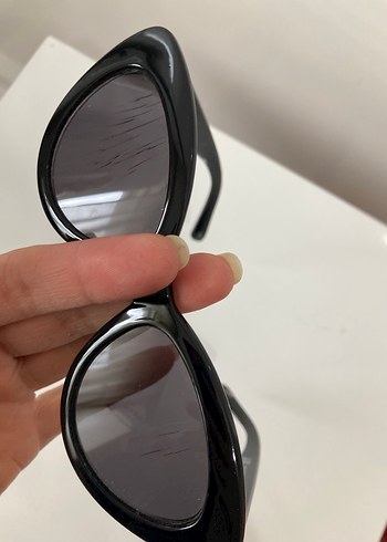 Siyah retro model kadın güneş gözlüğü - Görsel 10