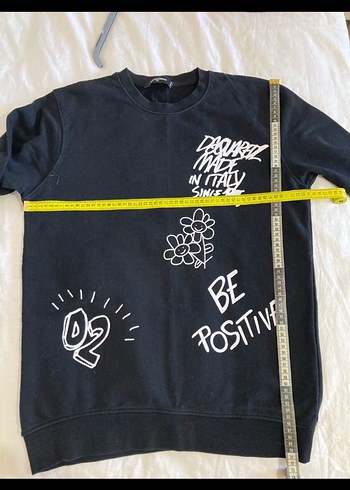 xl Beden Yeni Sıfır Siyah Baskılı Kadın Sweatshirt