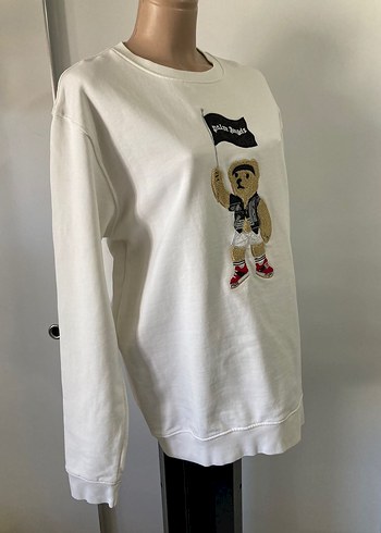 Diğer Pamuklu Uzun Kollu Beyaz Sweatshirt