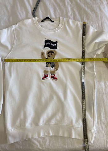 xl Beden beyaz Renk Pamuklu Uzun Kollu Beyaz Sweatshirt