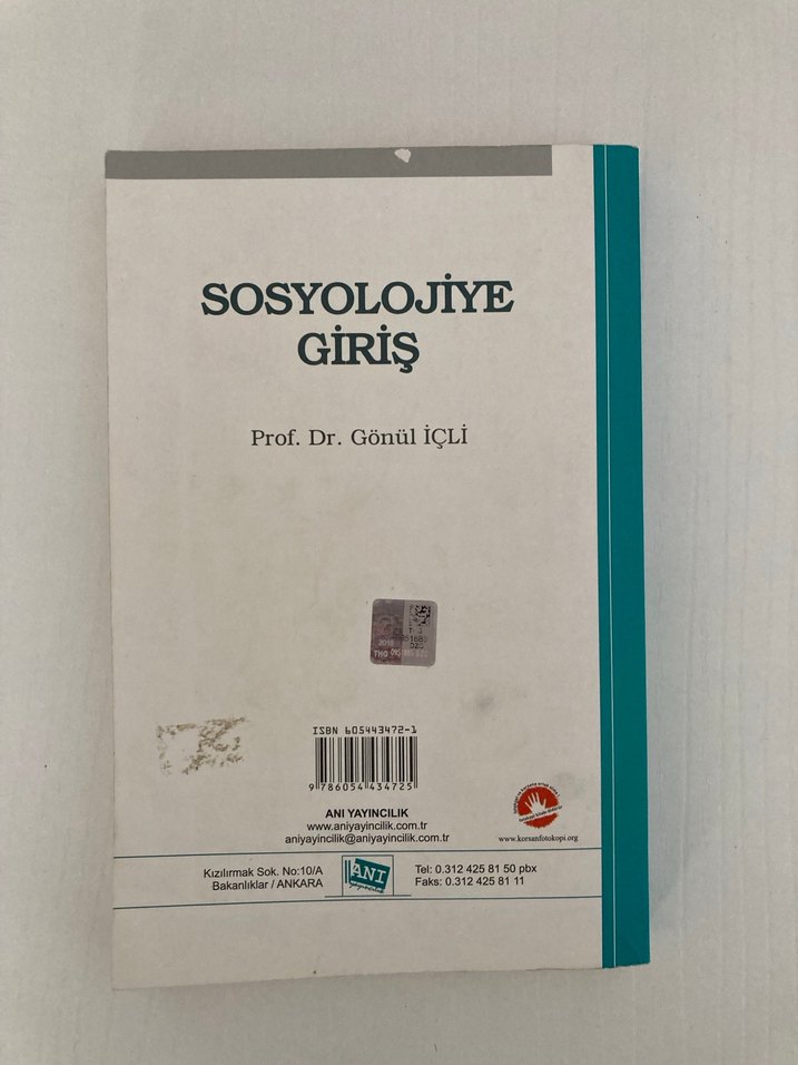 Sosyolojiye Giriş - Prof. Dr. Gönül İçli - Görsel 2