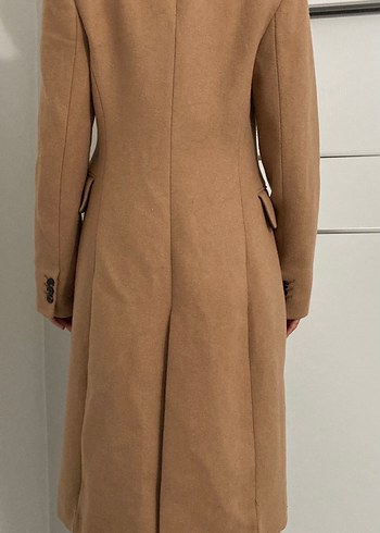 Mango-Düğmeli Camel Kaban - Görsel 4