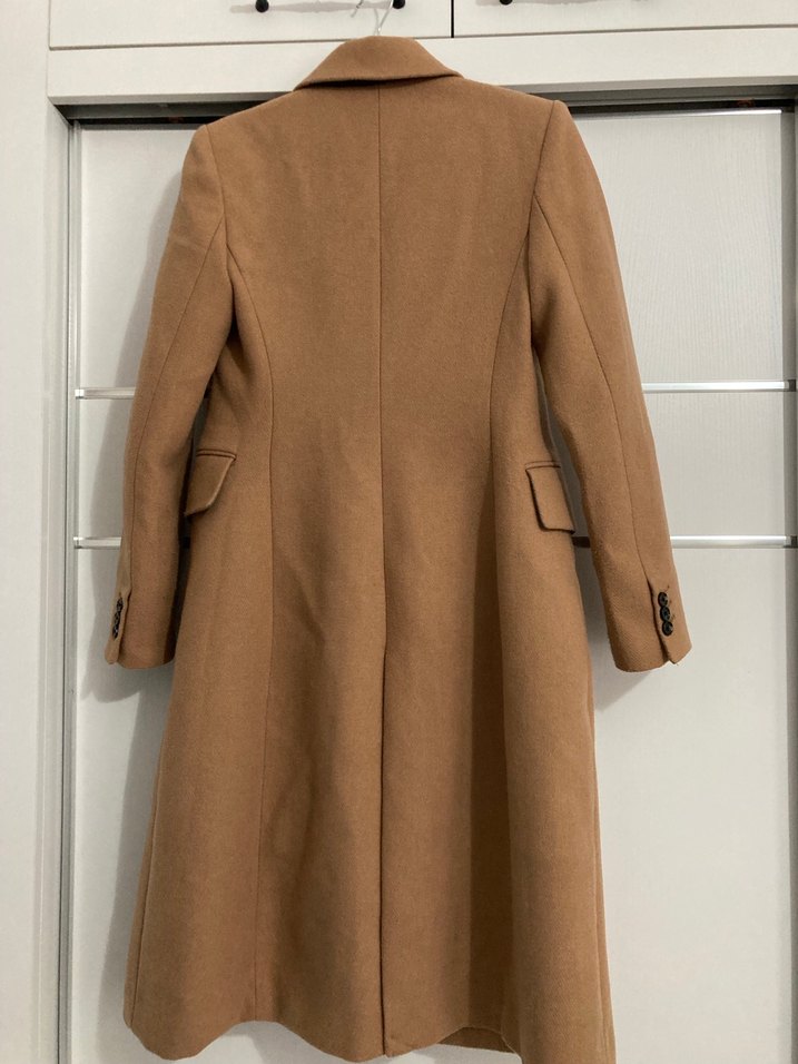 Mango-Düğmeli Camel Kaban - Görsel 2