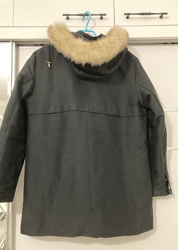 Mango Kürklü Siyah Mont - Görsel 3