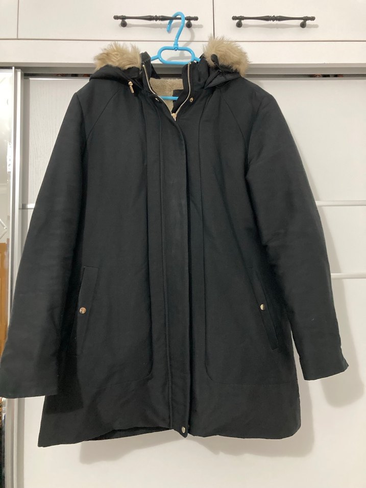 Mango Kürklü Siyah Mont - Görsel 2