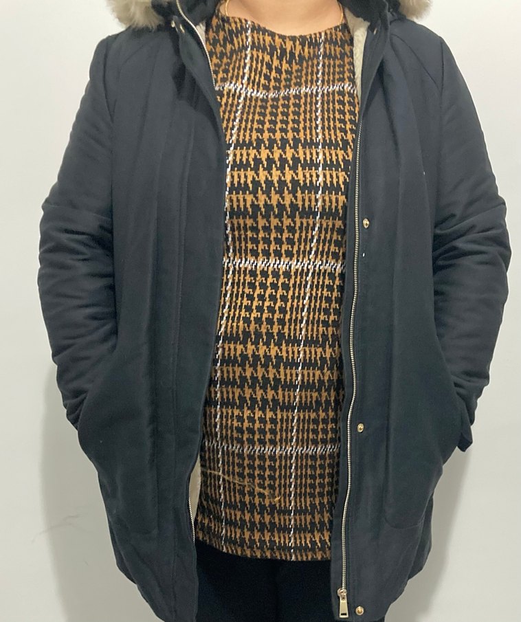 Mango Kürklü Siyah Mont - Görsel 4