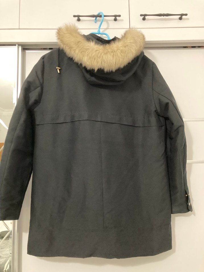 Mango Kürklü Siyah Mont - Görsel 3