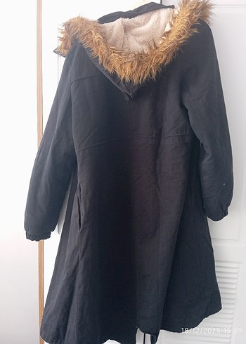 Kadın Kürklü Midi Kışlık Ceket - Görsel 3