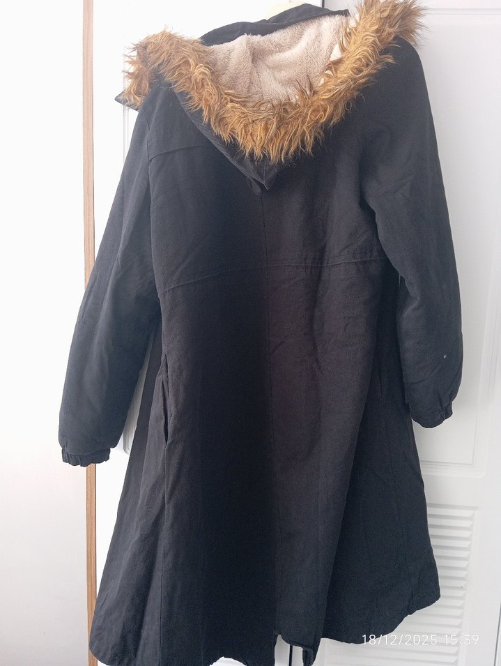 Kadın Kürklü Midi Kışlık Ceket - Görsel 3