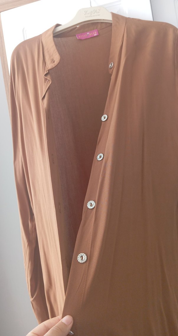 taba Düğmeli Uzun tunik - Görsel 2