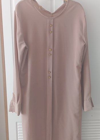 düğmeli şık ve zarif kadın tunik - Görsel 2