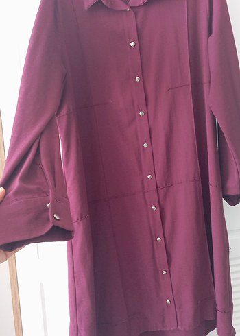 mürdüm renk  Kadın Tunik - Görsel 4