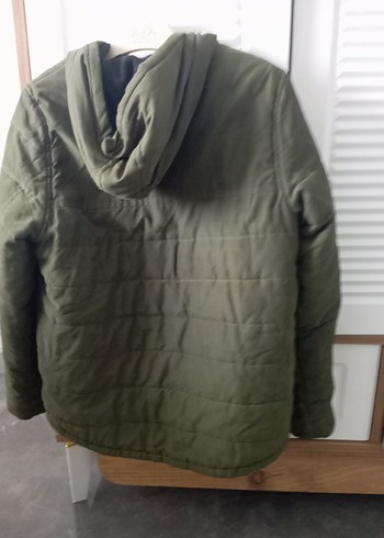 Erkek Çocuk Düğmeli Kapüşonlu Kaban mont - Görsel 5