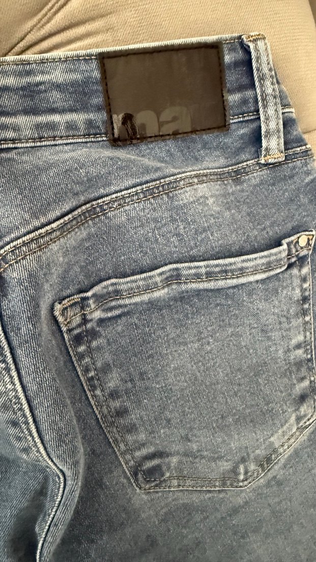Kadın Mavi Normal Boy Dar Kesim Denim Pantolon - Görsel 5