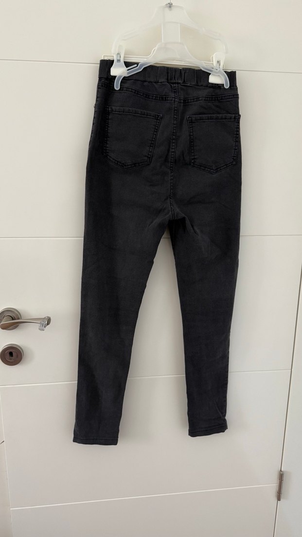 Siyah Kız Kot Pantolon Likralı - Görsel 4