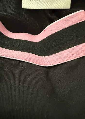 Siyah Gövde Kenar Pembe Baskılı Kız Tayt - Görsel 4