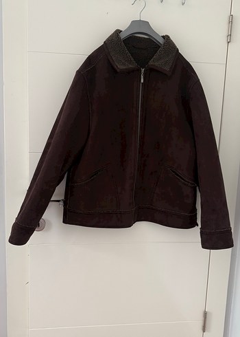 Kahverengi Süet Fermuarlı Erkek Kaban - Görsel 2