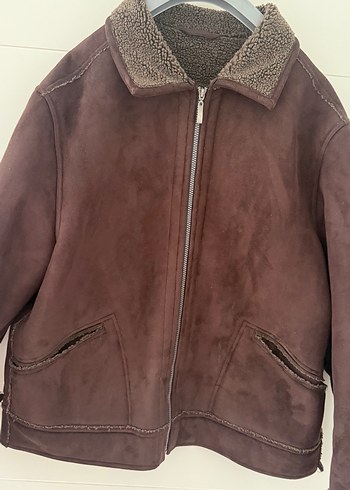 Kahverengi Süet Fermuarlı Erkek Kaban - Görsel 3