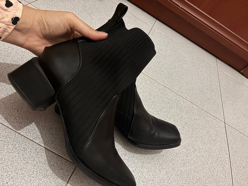 Tokalı Siyah Kadın Bot, Kalın Topuklu - Görsel 3