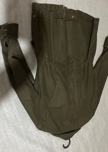 Haki Süet Kemerli Midi Kadın Ceket - Görsel 5