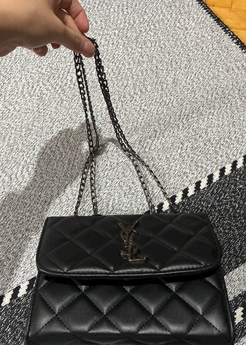 Yılan Desenli Siyah Deri Kadın Çanta - Görsel 2