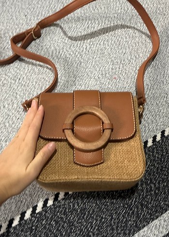 Kahverengi Buckle Detaylı Bohem Deri Çanta - Görsel 3