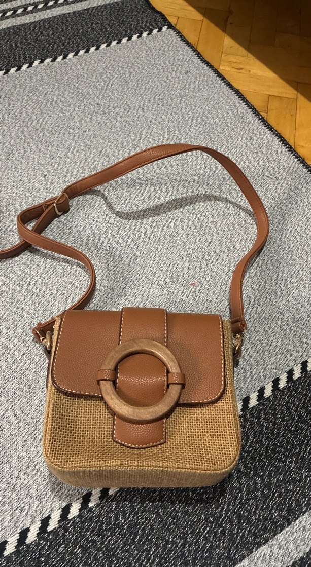 Kahverengi Buckle Detaylı Bohem Deri Çanta - Görsel 2