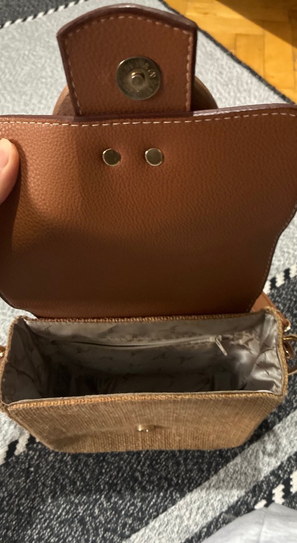 Kahverengi Buckle Detaylı Bohem Deri Çanta - Görsel 4