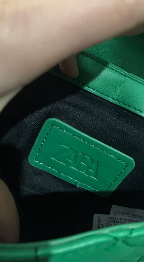 Zincir Detaylı Yeşil Deri Kadın Çanta - Görsel 4