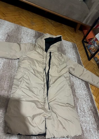 Siyah Kapüşonlu Uzun Kışlık Kadın Mont - Görsel 4