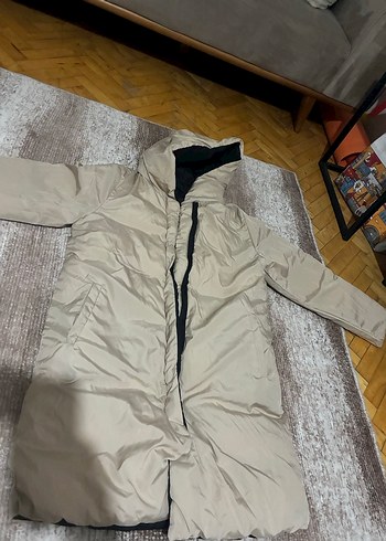 Siyah Kapüşonlu Uzun Kışlık Kadın Mont - Görsel 3