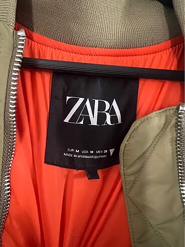 m Beden Zara bomber ceket