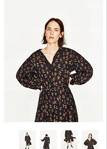 l Beden Zara poplin elbise