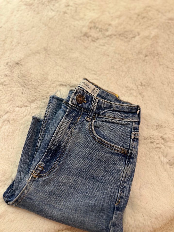 Gri Mavi Kadın Denim Pantolon - Görsel 3