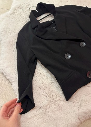 Siyah Kadın  mini Düğmeli elbise - Görsel 7