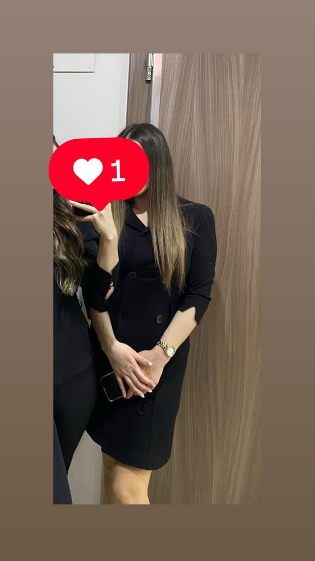 Siyah Kadın  mini Düğmeli elbise - Görsel 3