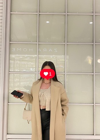 OXXO Kadın Bej Uzun Oversize Kaban - Görsel 4