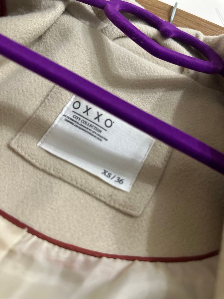 OXXO Kadın Bej Uzun Oversize Kaban - Görsel 5