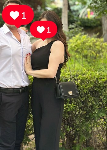 Siyah Deri Askısız Tulum Stradivarius - Görsel 2