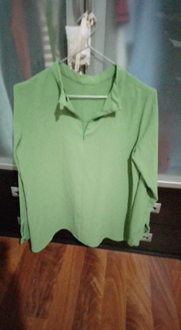 Yeşil Uzun Kollu Basic Bluz - Görsel 2