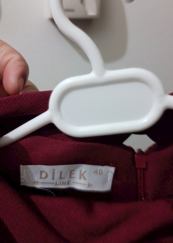 Bordo Kadın Uzun Drapeli Elbise - Görsel 5